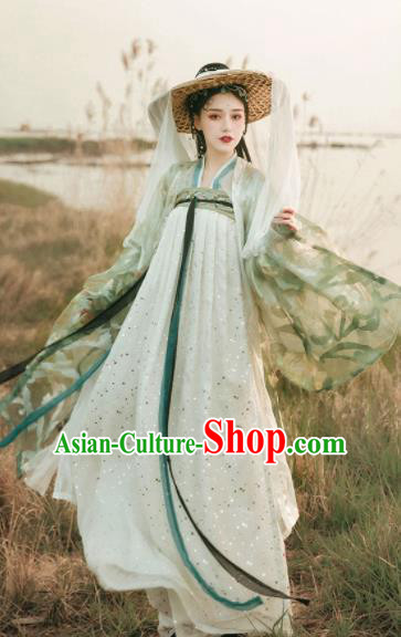 Asian Chinese Tang Dynasty Court Historical Costume Ancient Imperial Consort Traditional Hanfu Dress for Women