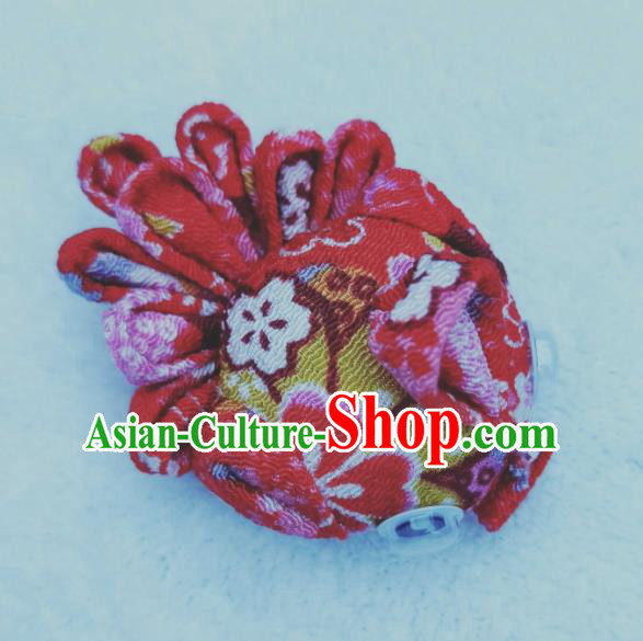Traditional Japanese Hair Accessories Japan Geisha Red Goldfish Hair Claw for Women