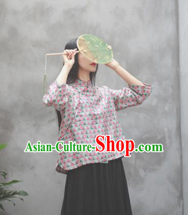 Chinese Traditional National Costume Slant Opening Shirt Tang Suit Upper Outer Garment for Women
