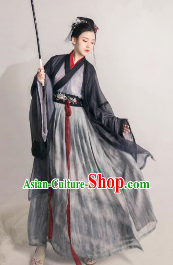 Asian Chinese Jin Dynasty Historical Costume Ancient Court Princess Traditional Hanfu Dress for Women