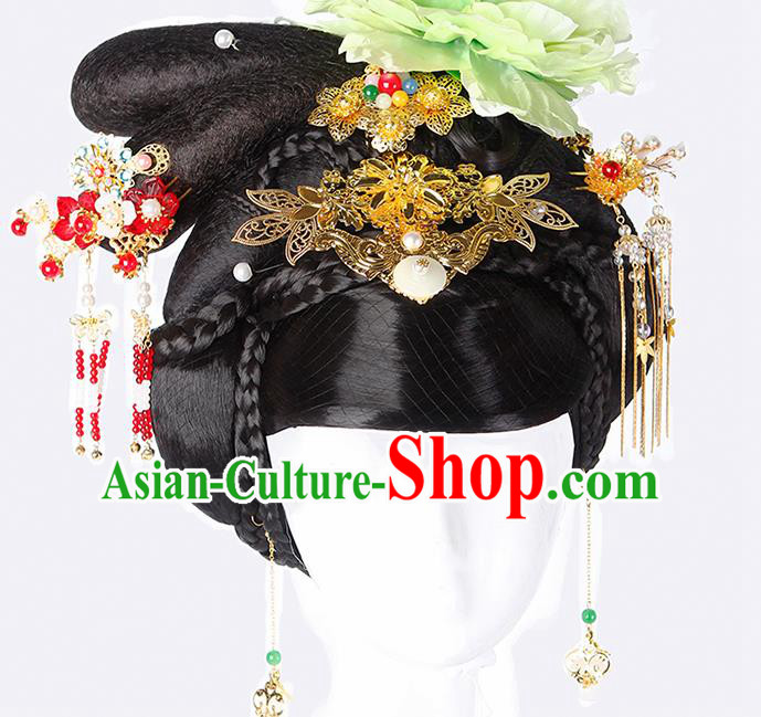 China Ancient Queen Hairpins Chinese Traditional Hanfu Hair Comb Hair Accessories for Women