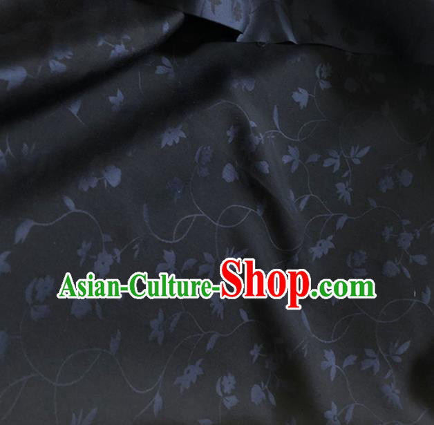 Asian Chinese Traditional Pattern Design Black Brocade Fabric Silk Fabric Chinese Fabric Asian Material