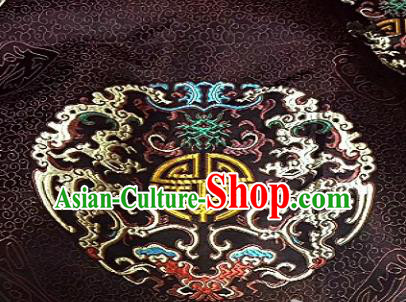 Asian Chinese Traditional Pattern Design Brown Brocade Fabric Silk Fabric Chinese Fabric Asian Material
