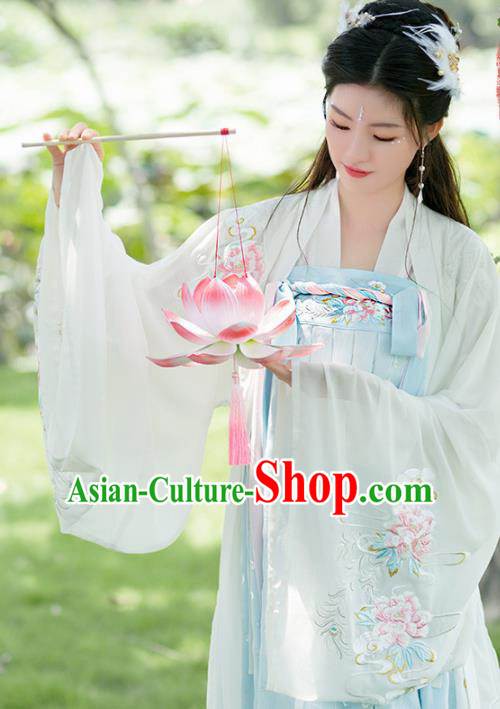 Traditional Chinese Tang Dynasty Imperial Concubine Hanfu Dress Ancient Court Princess Embroidered Historical Costume for Women