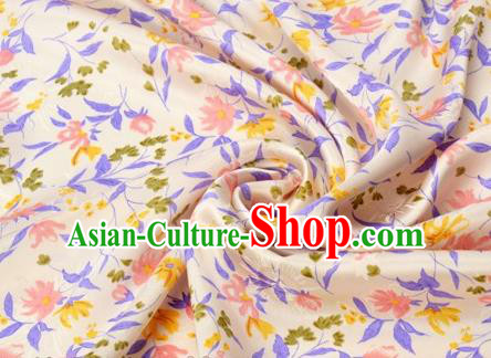 Chinese Traditional Hanfu Silk Fabric Classical Flowers Pattern Design Pink Brocade Tang Suit Fabric Material