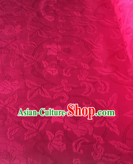 Chinese Traditional Vine Pattern Design Rosy Brocade Fabric Asian Silk Fabric Chinese Fabric Material