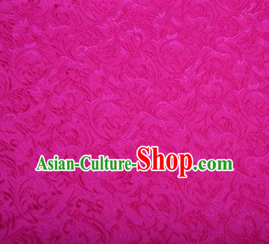 Chinese Classical Pattern Design Rosy Brocade Asian Traditional Hanfu Silk Fabric Tang Suit Fabric Material