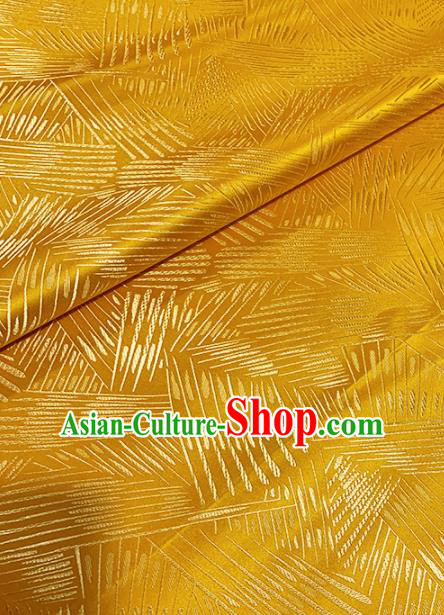 Chinese Classical Pattern Design Golden Brocade Asian Traditional Hanfu Silk Fabric Tang Suit Fabric Material