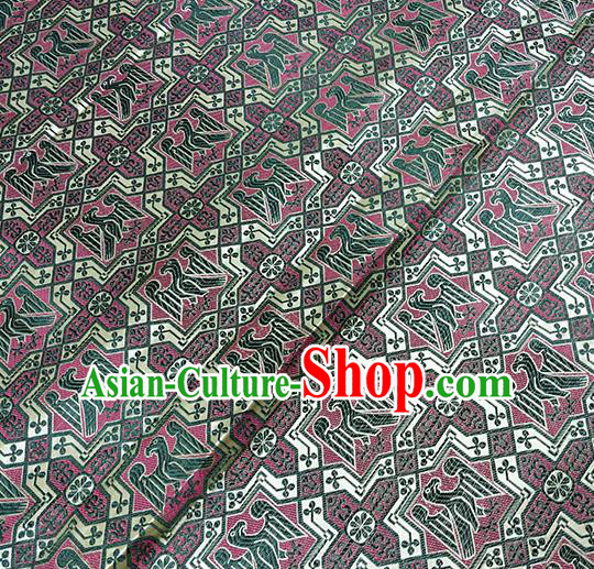 Traditional Chinese Classical Crow Pattern Design Fabric Brocade Tang Suit Satin Drapery Asian Silk Material