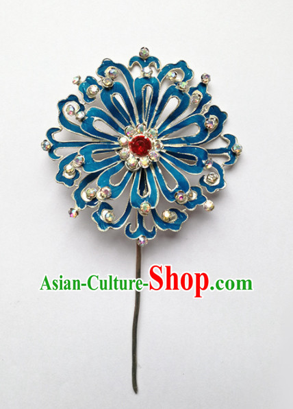 Chinese Ancient Court Princess Flowers Hairpins Traditional Beijing Opera Diva Hair Accessories for Adults