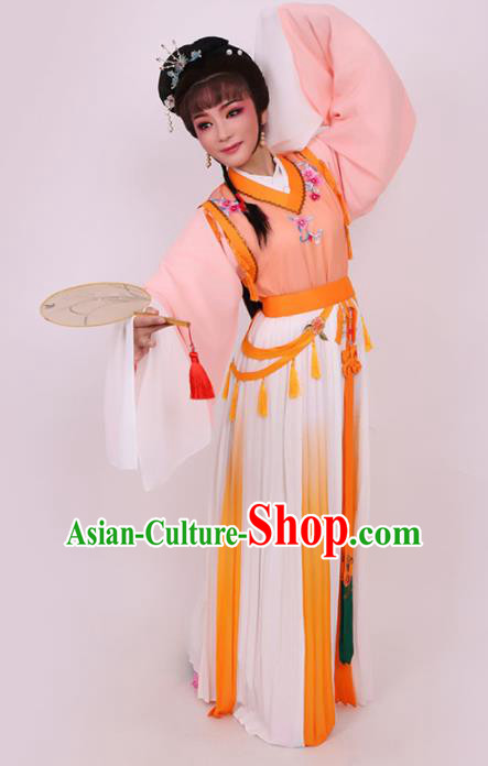 Chinese Traditional Opera Peri Princess Pink Dress Ancient Beijing Opera Diva Embroidered Costume for Women