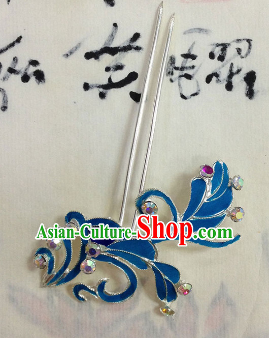 Chinese Ancient Princess Grass Hairpins Traditional Beijing Opera Diva Court Hair Accessories for Adults