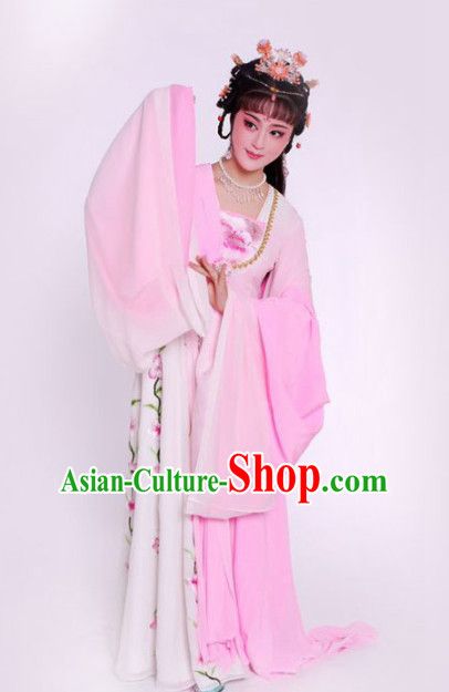 Chinese Traditional Peking Opera Diva Pink Dress Ancient Imperial Consort Embroidered Costume for Women
