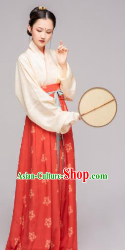 Chinese Ancient Song Dynasty Maidenform Hanfu Dress Traditional Nobility Lady Costume for Women