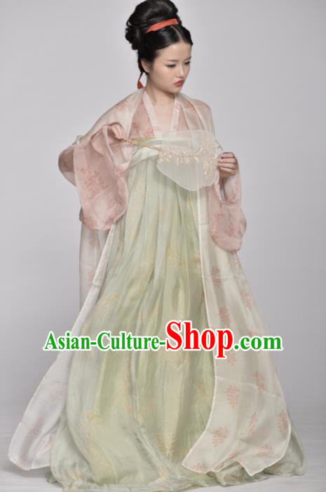 Chinese Ancient Tang Dynasty Imperial Consort Replica Costume Traditional Court Lady Hanfu Dress for Women