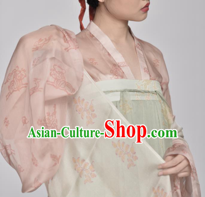 Chinese Ancient Tang Dynasty Imperial Consort Replica Costume Traditional Court Lady Hanfu Dress for Women
