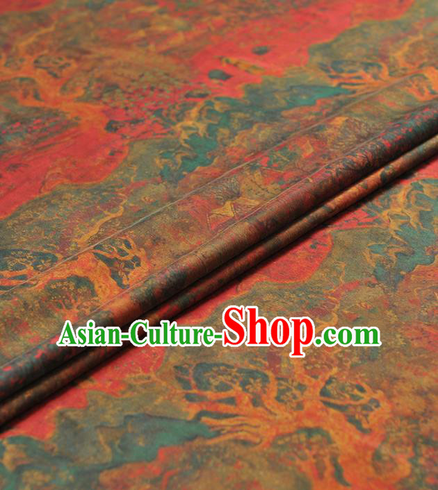 Chinese Traditional Pattern Design Colorful Gambiered Guangdong Gauze Asian Brocade Silk Fabric