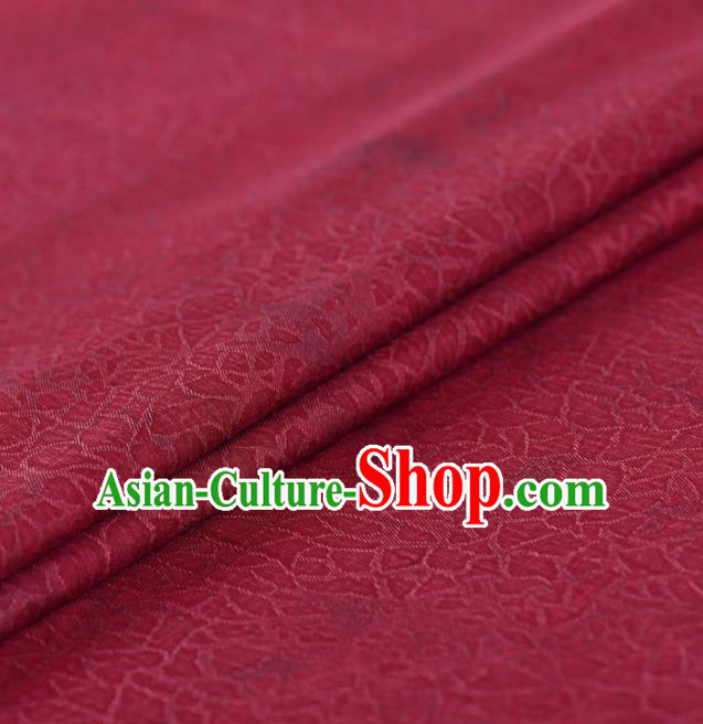 Asian Chinese Classical Pattern Wine Red Gambiered Guangdong Gauze Traditional Cheongsam Brocade Silk Fabric