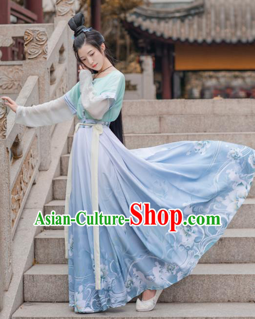 Chinese Ancient Tang Dynasty Hanfu Dress Antique Traditional Nobility Lady Historical Costume for Women