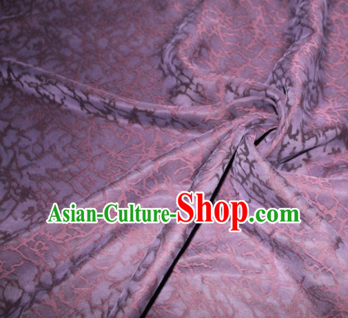 Asian Chinese Cheongsam Classical Pattern Purple Gambiered Guangdong Gauze Satin Drapery Brocade Traditional Brocade Silk Fabric