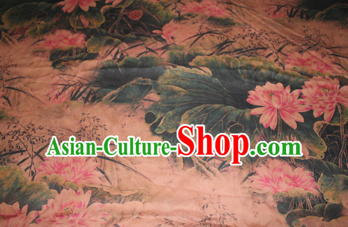 Chinese Traditional Cheongsam Classical Lotus Pattern Khaki Gambiered Guangdong Gauze Asian Satin Drapery Brocade Silk Fabric