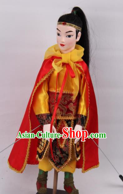 Traditional Chinese Handmade General Yue Fei Puppet Marionette Puppets String Puppet Wooden Image Arts Collectibles