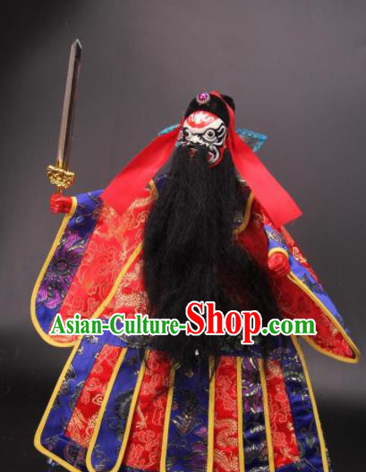 Traditional Chinese Zhong Kui Marionette Puppets Handmade Puppet String Puppet Wooden Image Arts Collectibles