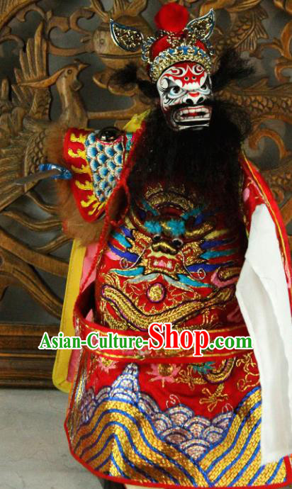 Chinese Traditional Zhong Kui Marionette Puppets Handmade Puppet String Puppet Wooden Image Arts Collectibles