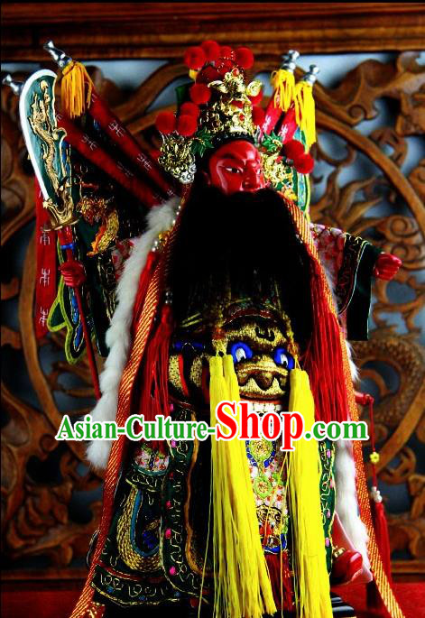 Traditional Chinese Dhammapala Marionette Puppets Handmade Puppet String Puppet Wooden Image Arts Collectibles