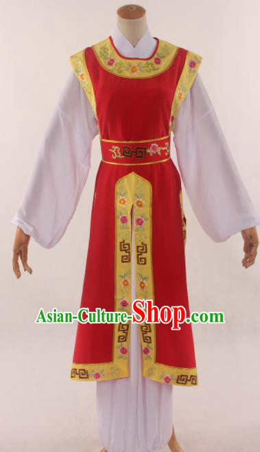 Traditional Chinese Huangmei Opera Niche Red Clothing Ancient Prince Costume for Men
