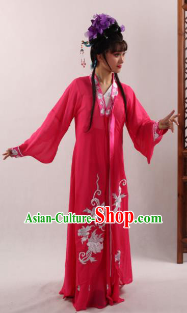 Traditional Chinese Peking Opera Diva Chun Xiang Rosy Dress Ancient Nobility Lady Costume for Women