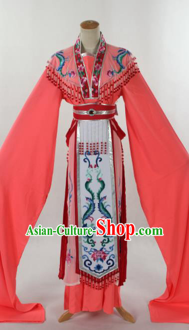 Traditional Chinese Shaoxing Opera Seven Fairy Peach Pink Dress Ancient Peking Opera Diva Costume for Women
