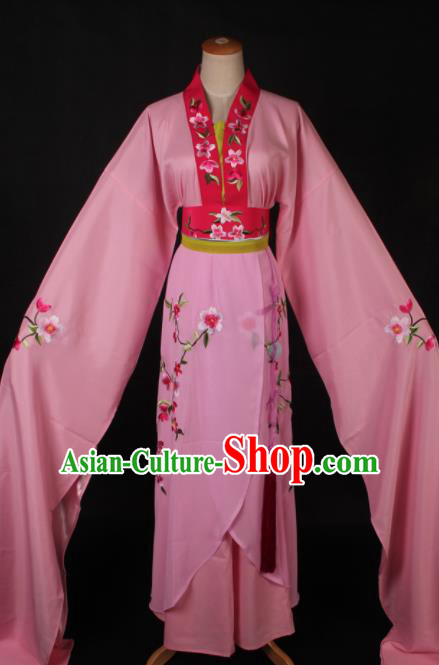 Traditional Chinese Shaoxing Opera Actress Pink Dress Ancient Peking Opera Rich Lady Costume for Women