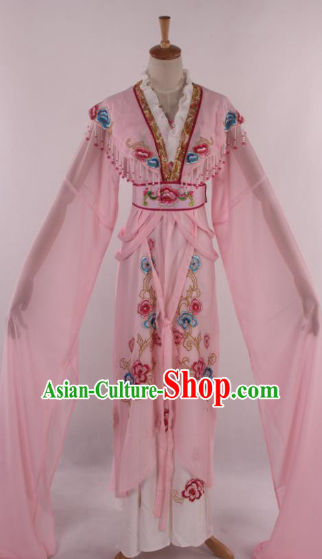 Chinese Traditional Beijing Opera Peri Light Pink Dress Ancient Peking Opera Diva Princess Costume for Women