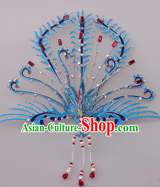 Traditional Chinese Shaoxing Opera Diva Phoenix Coronet Hairpins Ancient Princess Hair Accessories Headwear for Women