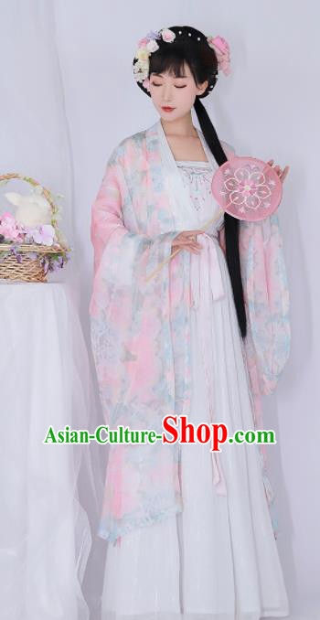 Chinese Ancient Drama Goddess Hanfu Dress Traditional Tang Dynasty Palace Lady Replica Costumes for Women