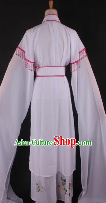 Professional Chinese Beijing Opera White Dress Ancient Traditional Peking Opera Diva Costume for Women