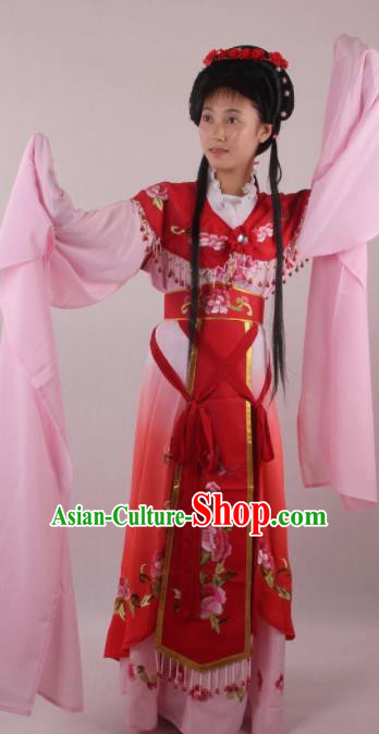 Professional Chinese Beijing Opera Rich Lady Red Dress Ancient Traditional Peking Opera Diva Costume for Women
