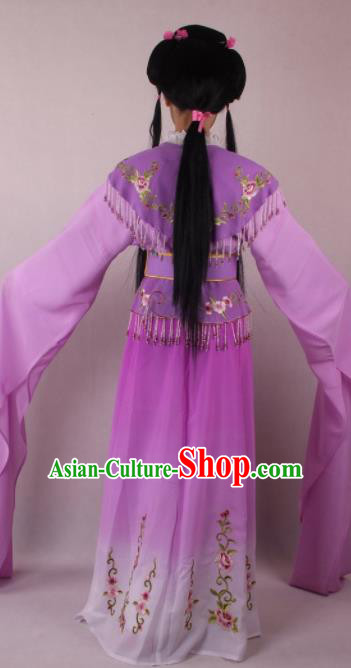 Professional Chinese Beijing Opera Rich Lady Purple Dress Ancient Traditional Peking Opera Diva Costume for Women