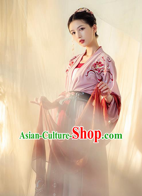 Chinese Ancient Drama Court Lady Hanfu Dress Traditional Tang Dynasty Palace Princess Replica Costumes for Women