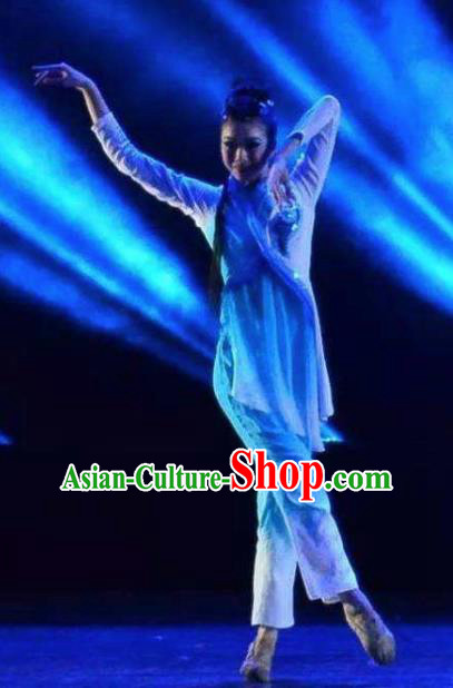 Beautiful Chinese Dance Moon Shifting Water Shadow Dance Costume Traditional Classical Dance Dress for Women
