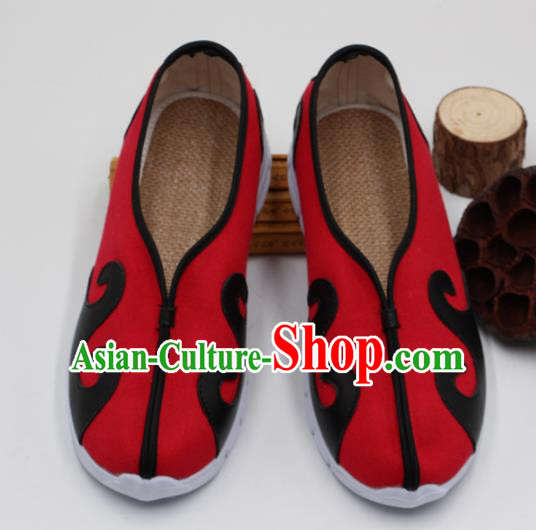 Chinese Traditional Martial Arts Kung Fu Red Shoes Tai Chi Taoist Priest Shoes for Men