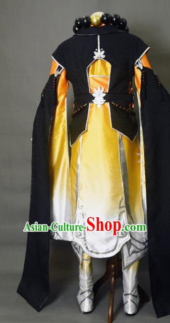 Chinese Ancient Cosplay Knight Monk Clothing Traditional Hanfu Swordsman Costume for Men