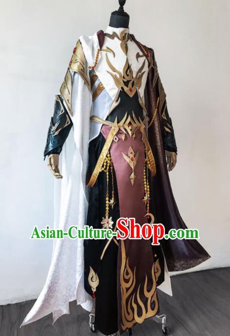 Chinese Ancient Drama Cosplay Knight Clothing Young General Armor Traditional Hanfu Swordsman Costume for Men