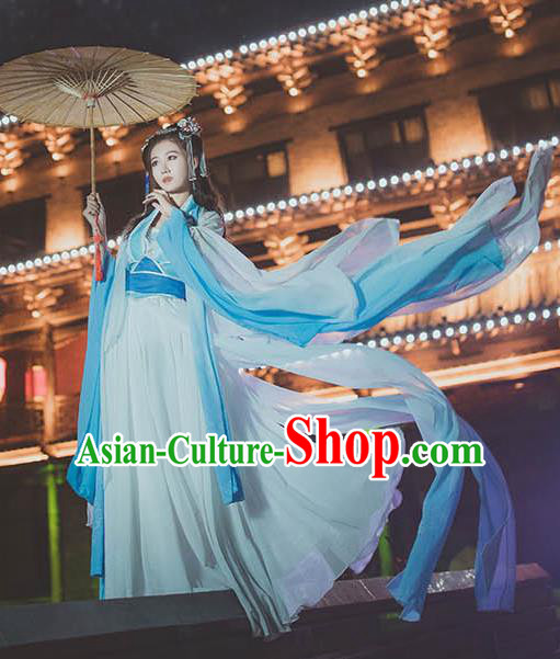 Chinese Traditional Cosplay Court Princess White Dress Custom Ancient Tang Dynasty Imperial Consort Costume for Women