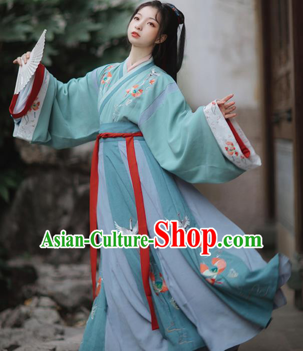 Ancinet Chinese Jin Dynasty Palace Princess Hanfu Dress Traditional Court Lady Replica Costumes for Women