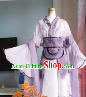 Traditional Chinese Cosplay Young Lady Fairy Dress Ancient Swordswoman Costume for Women