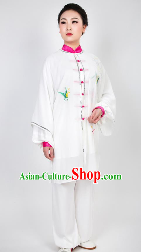 Chinese Traditional Martial Arts Embroidered Costume Best Kung Fu Competition Tai Chi Training Clothing for Women