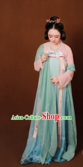 Traditional Chinese Tang Dynasty Court Maid Hanfu Dress Ancient Drama Palace Replica Costumes for Women