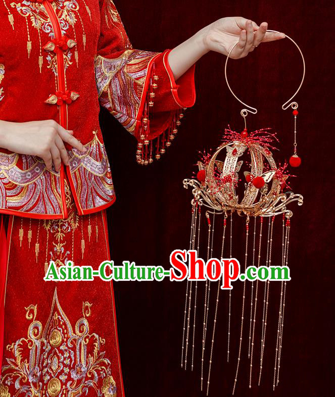Chinese Traditional Wedding Prop Lantern Ancient Bride Portable Lamp for Women